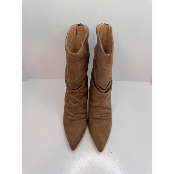Journee Collection Markie Tan Boots Slouch Mid-Calf Style Soft Faux Suede SIZE 9 - Picture 5 of 10
